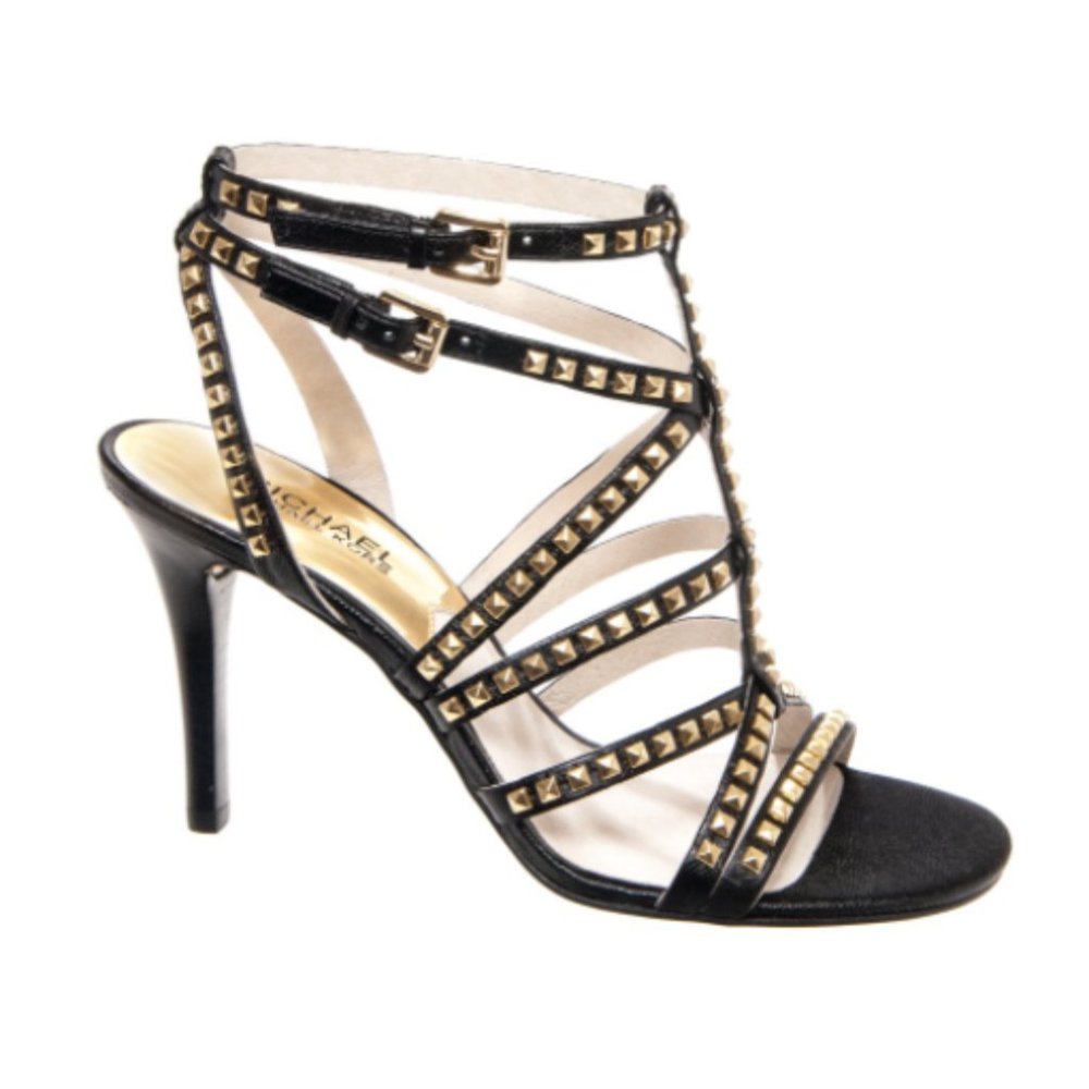 MICHAEL Michael Kors Metallic Studded Heel Sandal